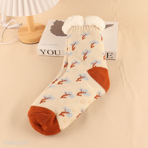 New product winter warm cozy soft slipper socks for women