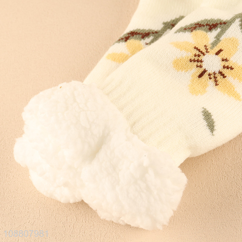 China imports women winter cozy slipper socks with gripps