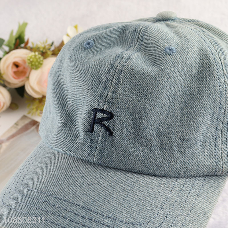 High quality adjustable embroidered cotton baseball cap
