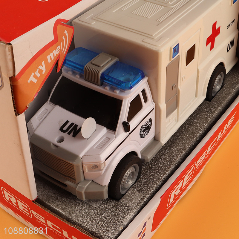 Wholesale 1:20 inertial ambulance toy with light and sound