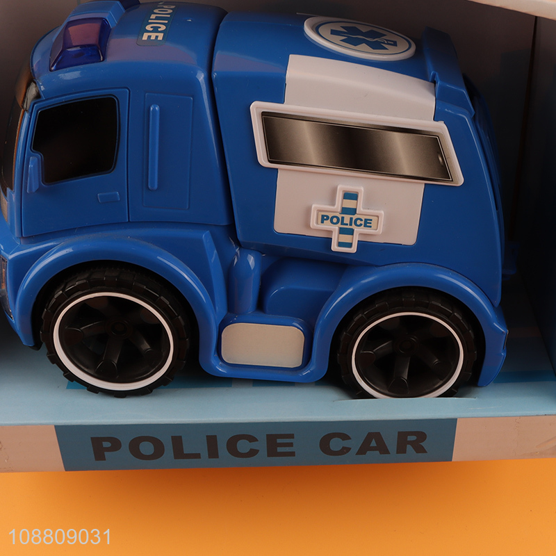 Most popular inertial police car toy with sounds and lights