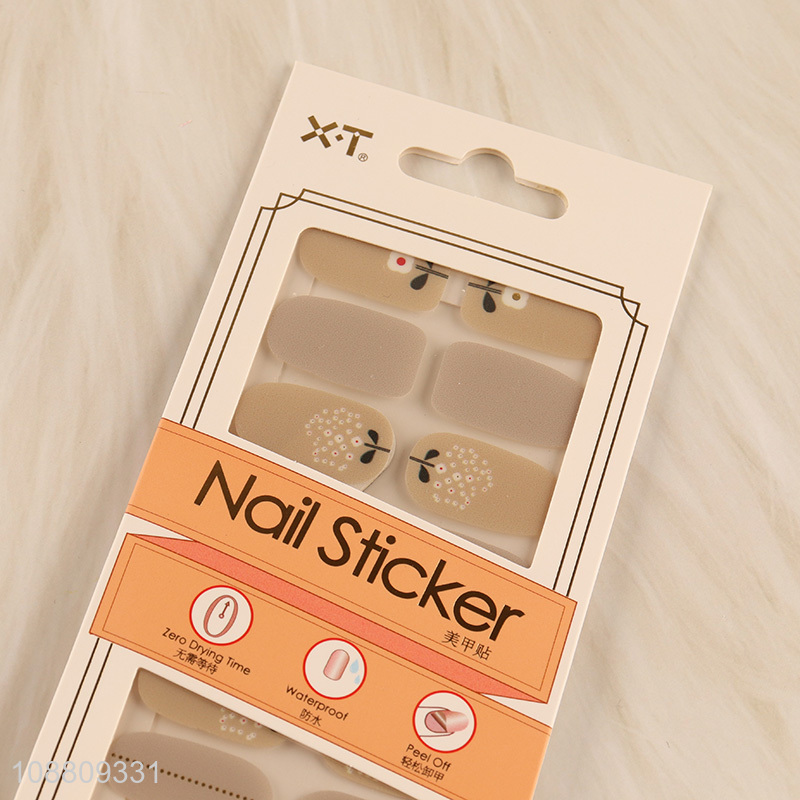 Wholesale 22pcs nail wraps nail polish strips for women girls