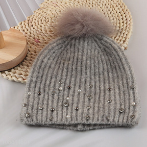 Factory price winter warm knitted hat for women