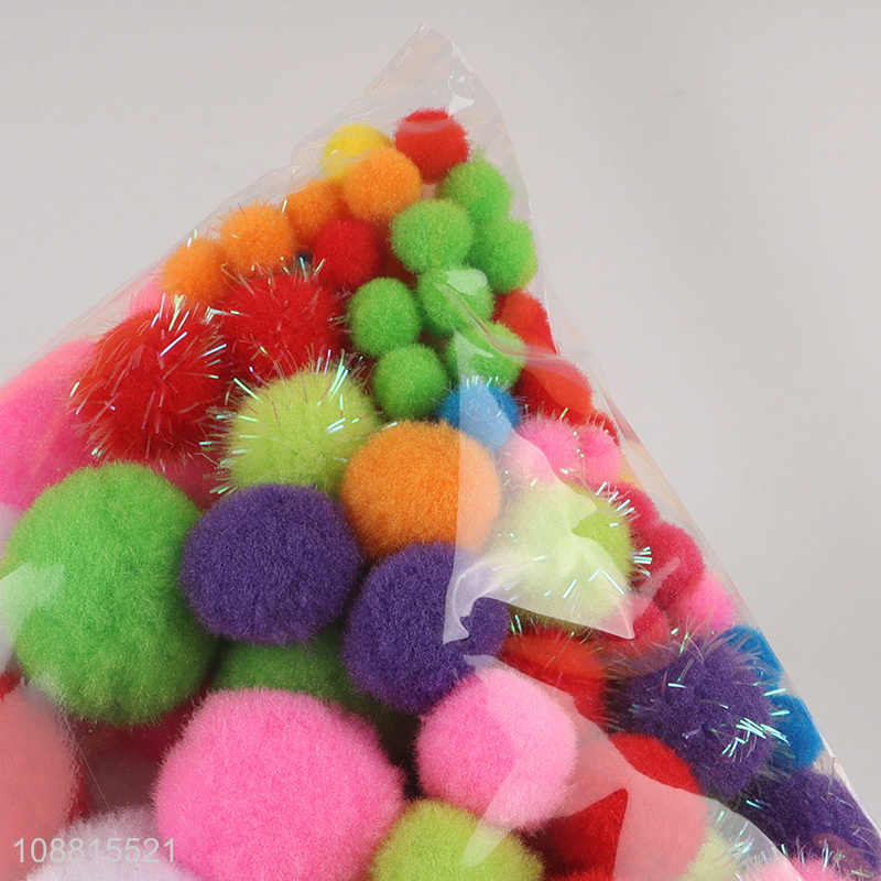 New product colorful craft pom poms kids educational toy