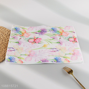 Wholesale floral print absorbent cleaning towel cleaning cloths