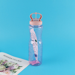 High quality colorful plastic water bottle with stickers