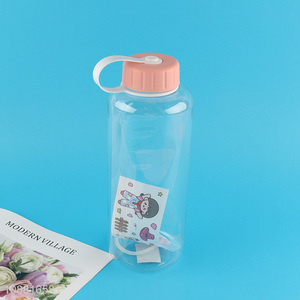 Wholesale cheap portable plastic water bottle with stickers