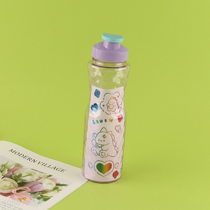 High quality kids adults plastic water bottle with stickers