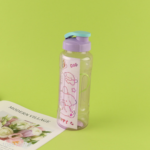 New arrival plastic non-leaking water bottle with stickers