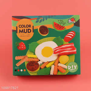 Best quality breakfast series children diy colored mud set