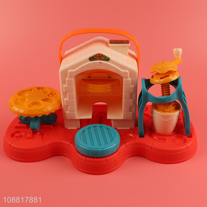 Top selling pizza series kids diy color mud set toys