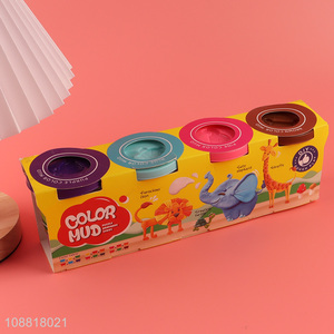 China products children diy color mud toy play dough set toy
