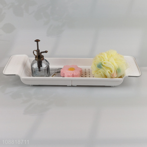 Hot items retractable non-slip bathtub storage rack