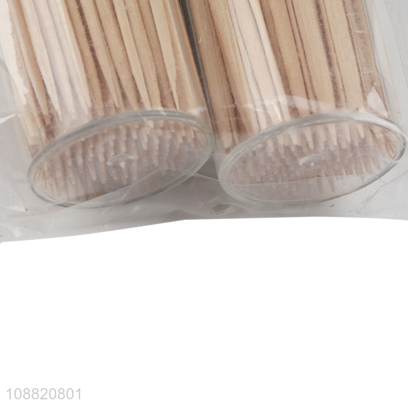 Hot products bamboo tooth cleaning toothpick with toothpick containers