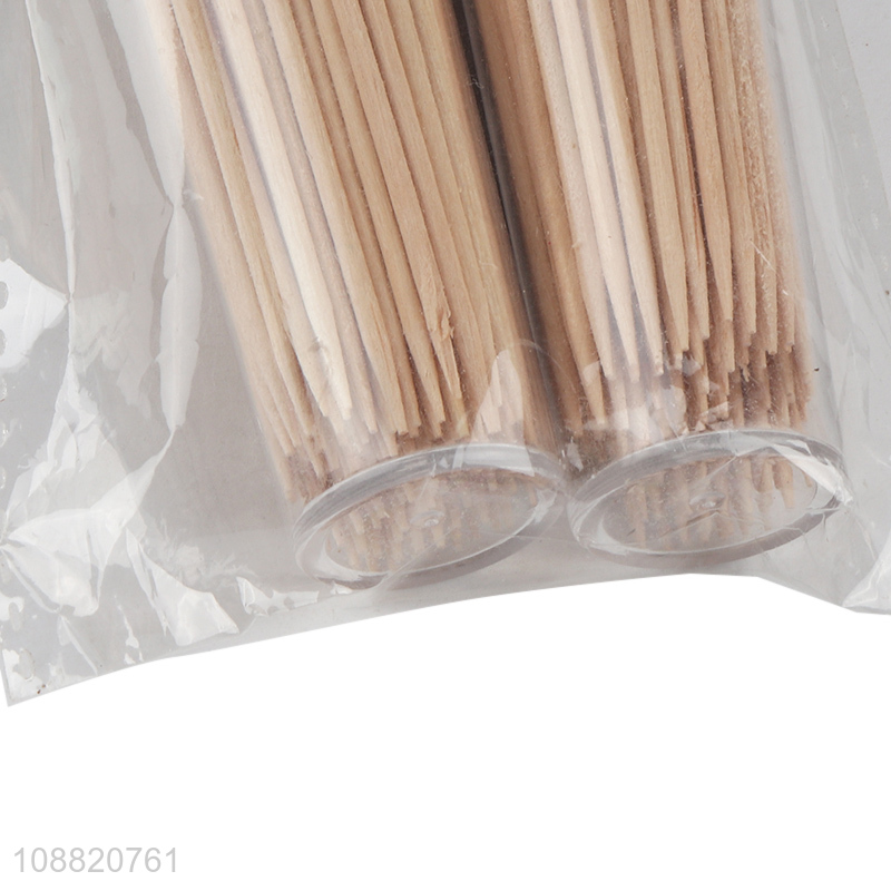 Latest products disposable bamboo toothpick with plastic bottle