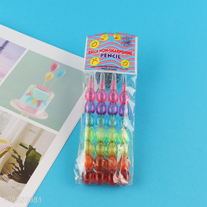New product 4pcs stackable pencils for kids writing