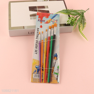 Factory supply 6pcs paint brush for oil acrylic painting