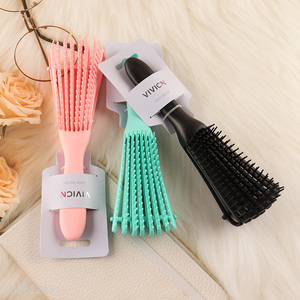 Best price multicolor hollow anti-static hair comb for sale