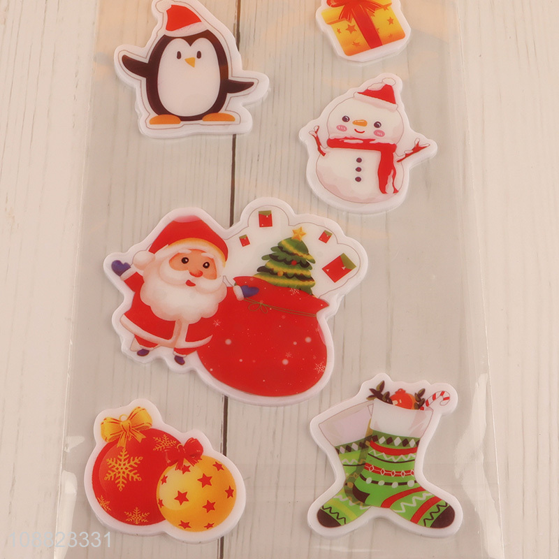 Hot Selling Thick Gel Christmas Window Clings for Decoration