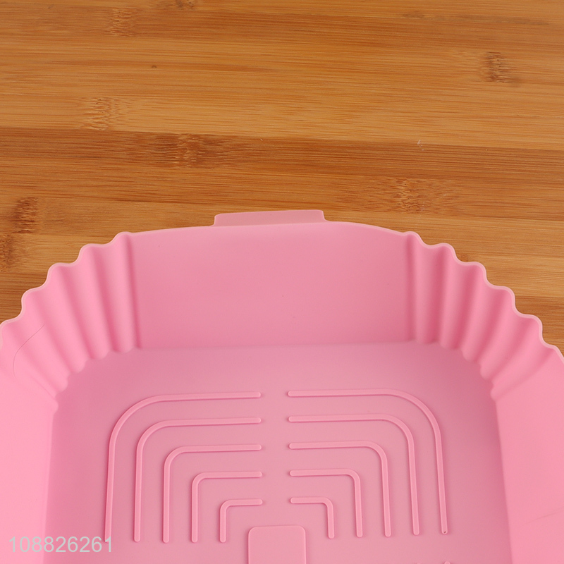 Wholesale air fryer silicone liners pots reusable baking tray