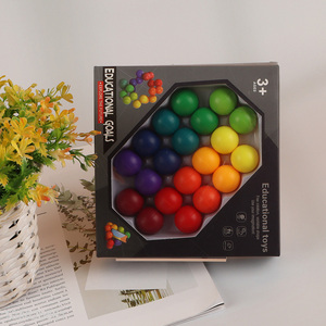 Wholesale rainbow bead ball fidget toy stress relief toy for kids