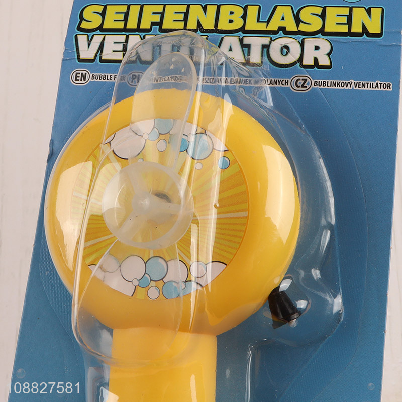 Wholesale 2-in-1 bubble blower handheld fan kids summer toy