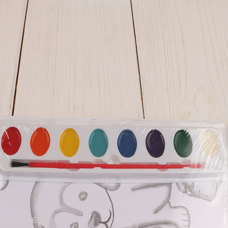 China imports DIY watercolor painting set with a paintbrush for kids
