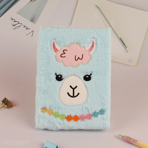 China product cute plush notebook lined diary journal notebook