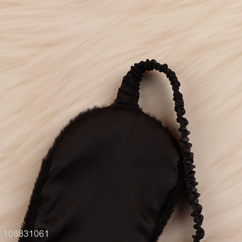 New product comfortable faux fur blindfold sleeping eye mask for women