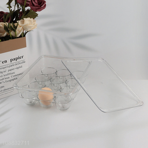 Good quality clear refrigerator organizer egg tray with lid