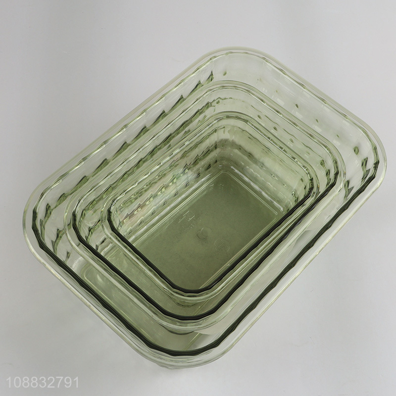 Good Quality 3-piece airtight plastic food storage containers with lids