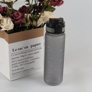 High quality large capacity motivative plastic water bottle for men women