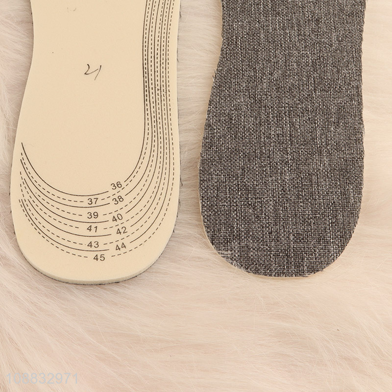 Good price breathable sweat absorbing linen sport shoe insoles