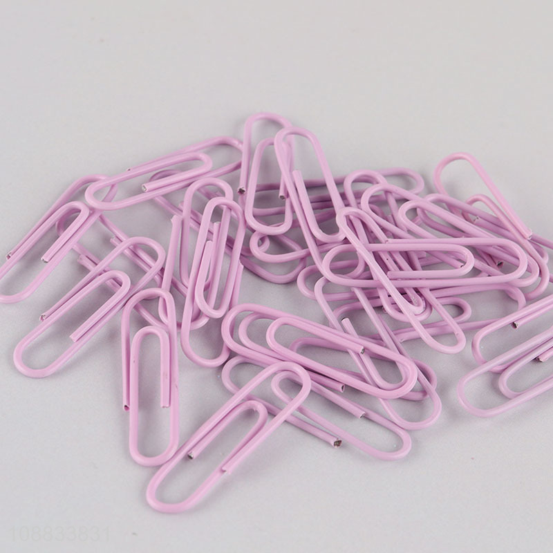 Good selling purple 100pcs paper clips for school office