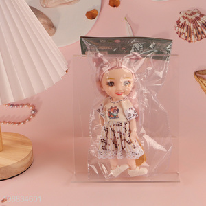 China imports 6-inch solid full body girl doll with crossbody bag