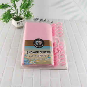 China supplier <em>bathroom</em> shower curtain with rose rings