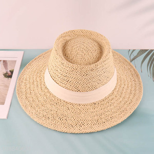 Yiwu market wide brim beach sun <em>straw</em> hat for women