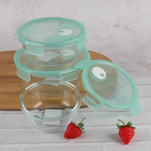 Factory direct sale round glass food container preservation <em>box</em>