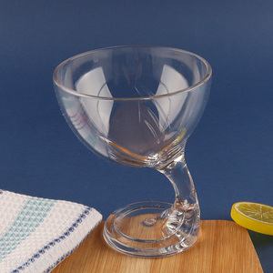 New Arrival Clear Acrylic Ice Cream Cup Footed Trifle <em>Bowl</em>