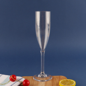 New Product Sturdy Reusable Stemmed Acrylic Wine Glasses