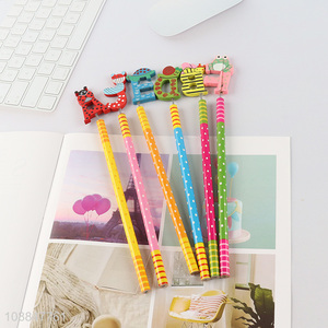 China Imports Kawaii Cartoon Pencil with Cute Toppers