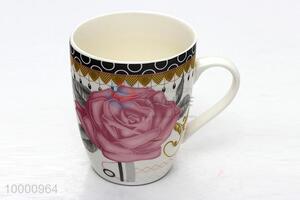 Good quality Ceramic Cup with flower pattern