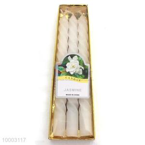 3pc white screw thread candles