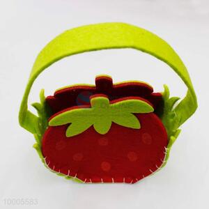 Wholesale Lovely Strawberry Shaped Nonwovens Basket