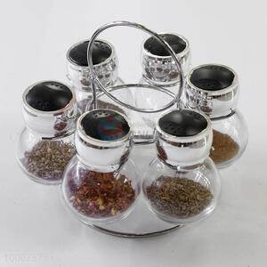 Wholesale 6PCS Household Glass Cruet/Kitchenware With Black Sealed Cover