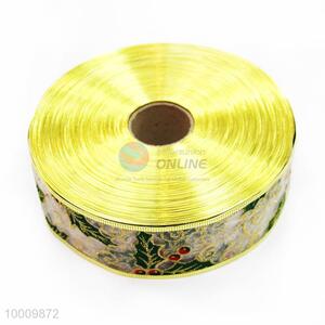 Wholesale Tiny Fruit Satin Ribbon With Gold Border