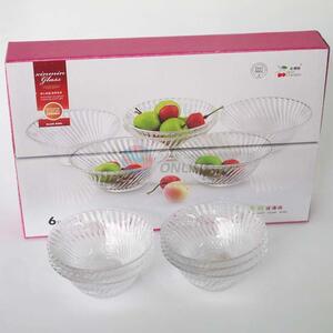 Wholesale 6pcs Round <em>Candy</em> Glass Food Containers Fruit Dish