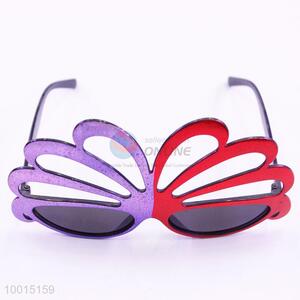 Color Blocking Purple& Red Flower Shaped Headwear Party Eyewear