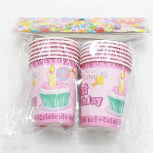10pcs/bag Cute Pink <em>Paper</em> Cup for Birthday Party