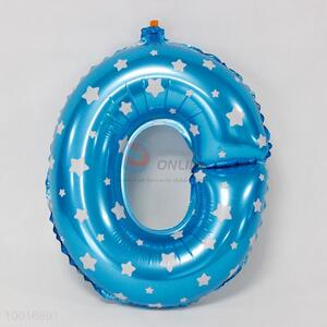 Blue inflatable letter O balloon